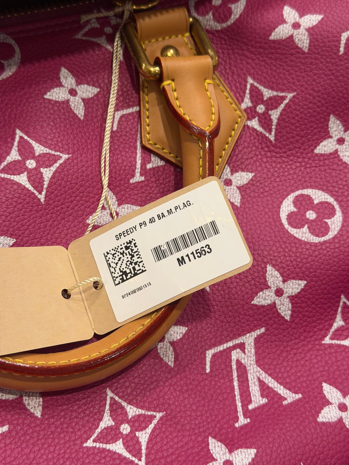 Louis Vuitton P9 Speedy 40 Bandouliere Pink Agate Duffle Bag