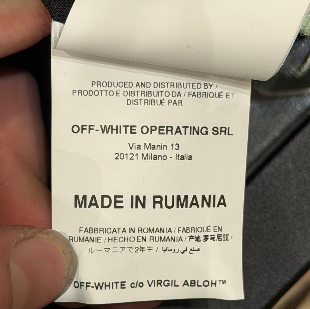 Off White Blurred Logo Trench Coat