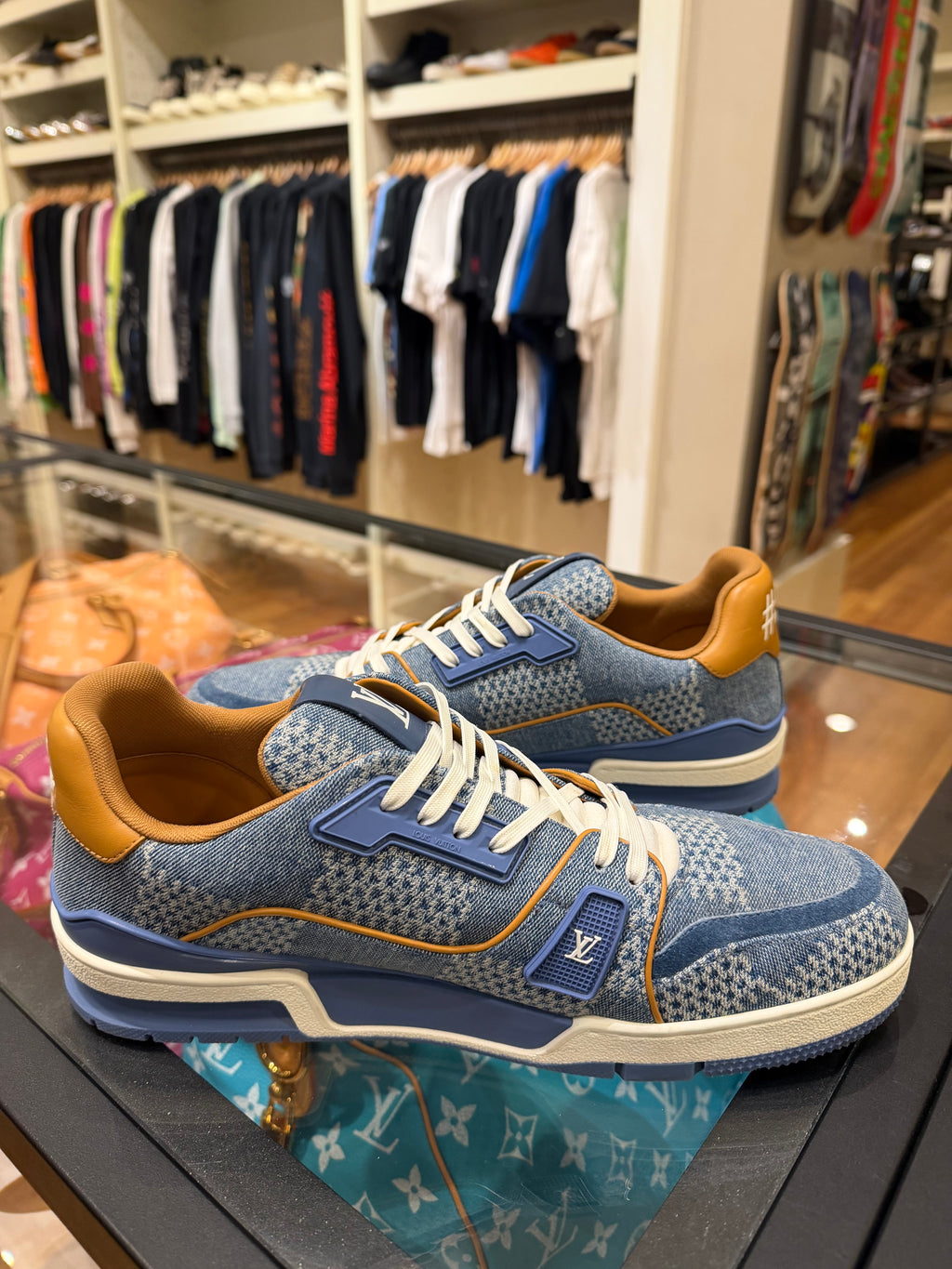Louis Vuitton LV Trainer - Blue Damier 3D Denim