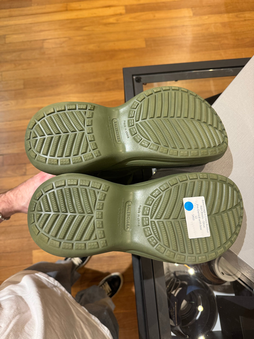 Balenciaga x Crocs Rubber Rain Boots - Olive