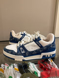Louis Vuitton LV Trainer-Monogram Blue Denim