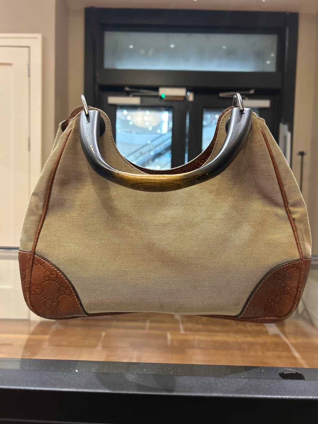 Vintage Gucci Canvas Hobo Bag