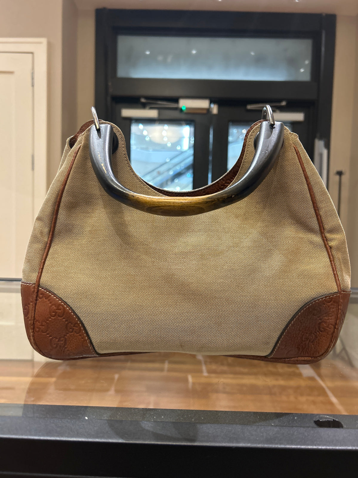 Vintage Gucci Canvas Hobo Bag