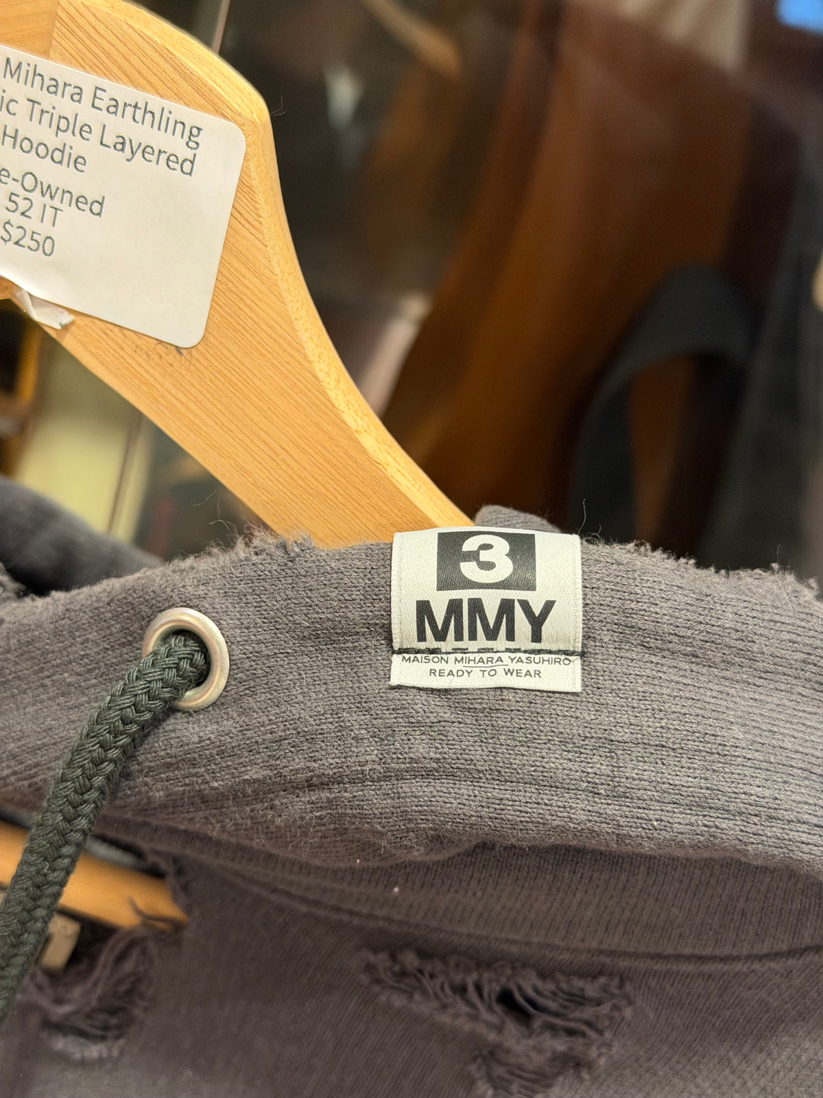Maison Mihara Earthling Mechanic Triple Layered Hoodie