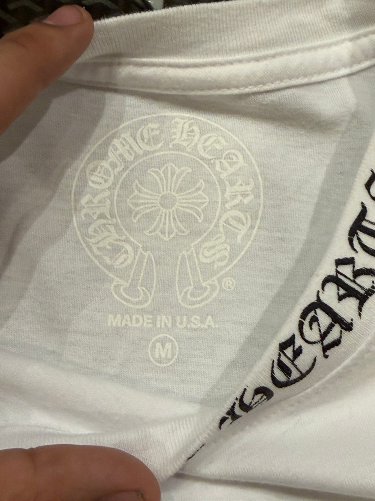 Chrome Hearts Neck Logo Tee - White