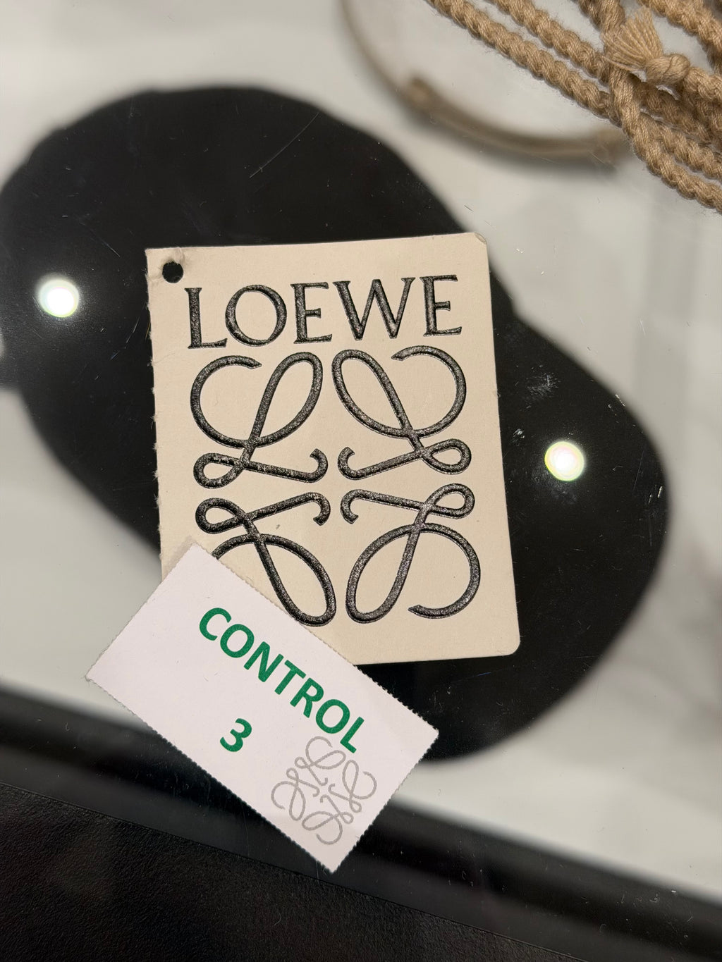 Loewe Tassel Fringe Cord Anagram Tote Leather