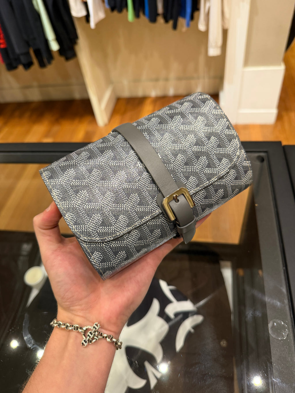 Goyard Montre De Voyage Grey Double Watch Case