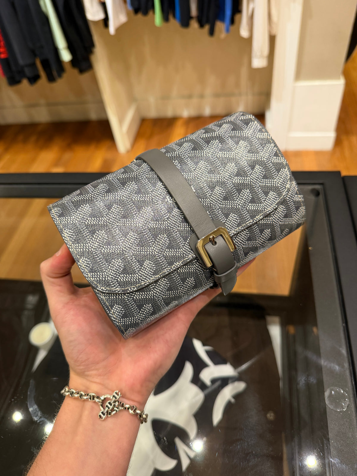 Goyard Montre De Voyage Grey Double Watch Case