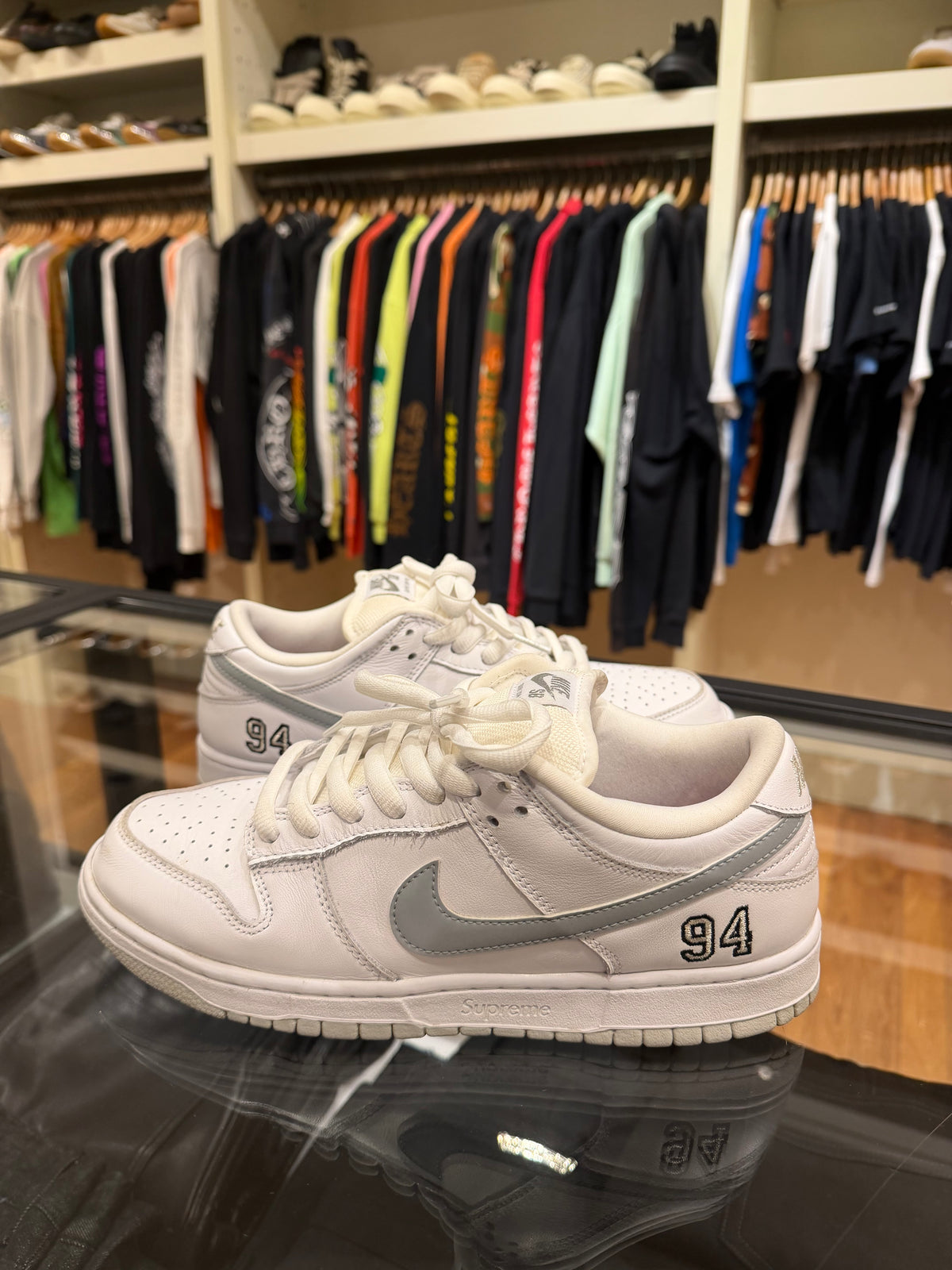 Supreme x Nike SB Dunk Low 94 ‘White Metallic Silver’