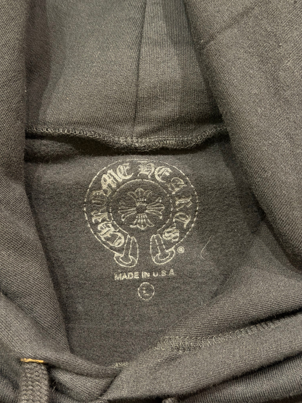 Chrome Hearts Scroll Logo Hoodie - Black