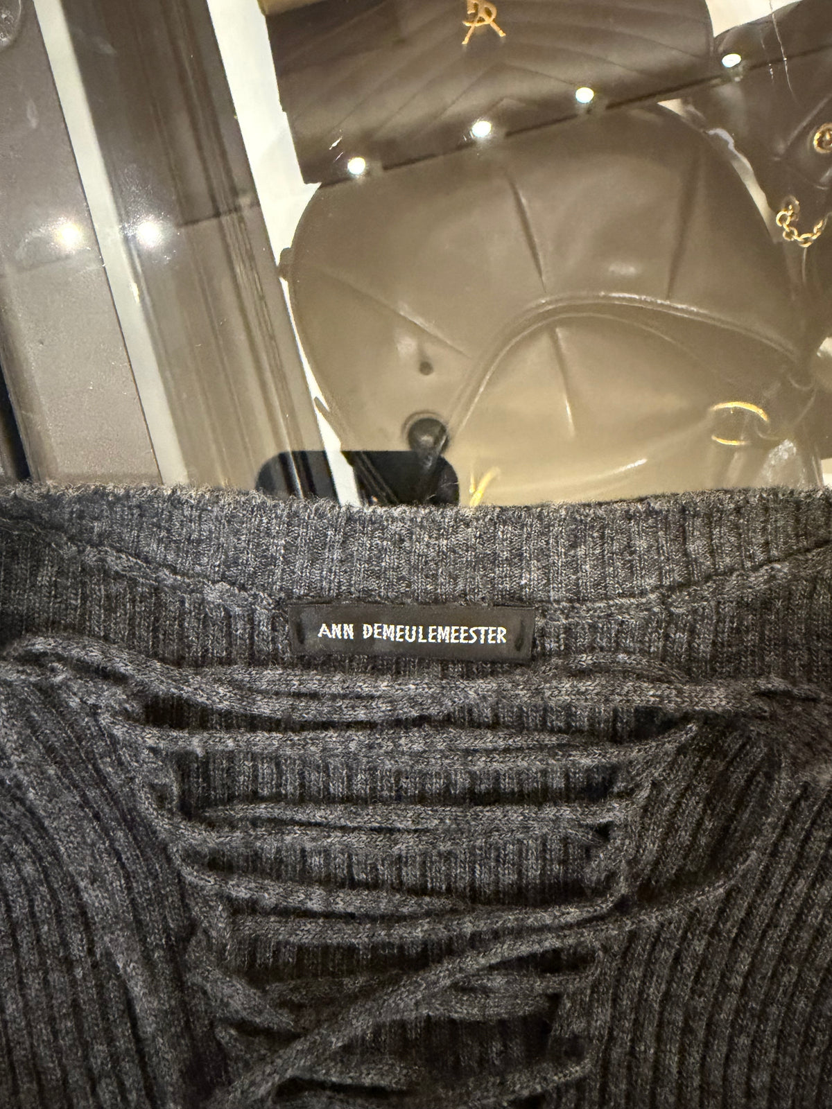 Ann Demeulemeester Fanja Lace Up Ribbed Sweater