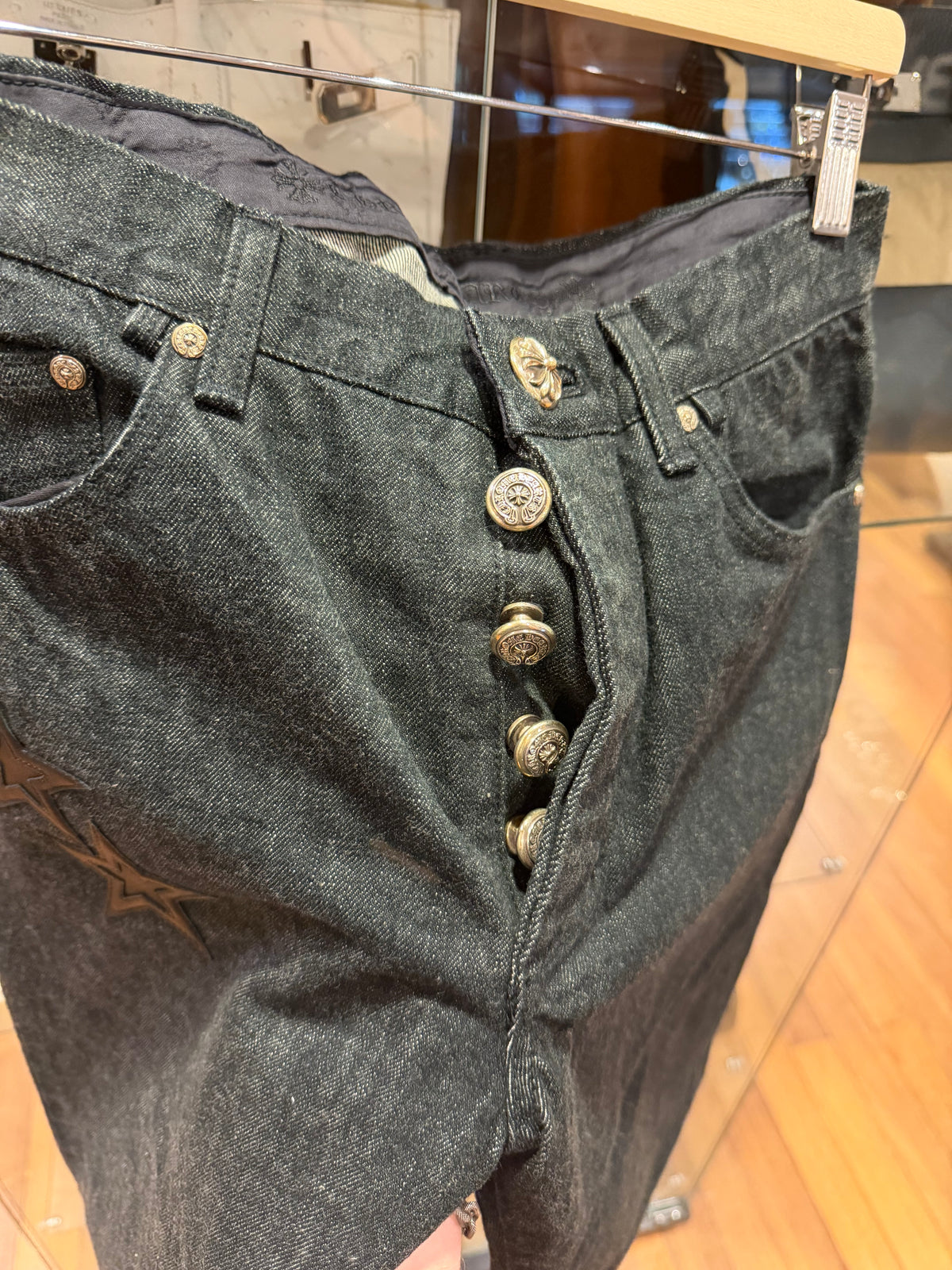 Chrome Hearts ‘Second Chances’ Star Patch Denim Jeans