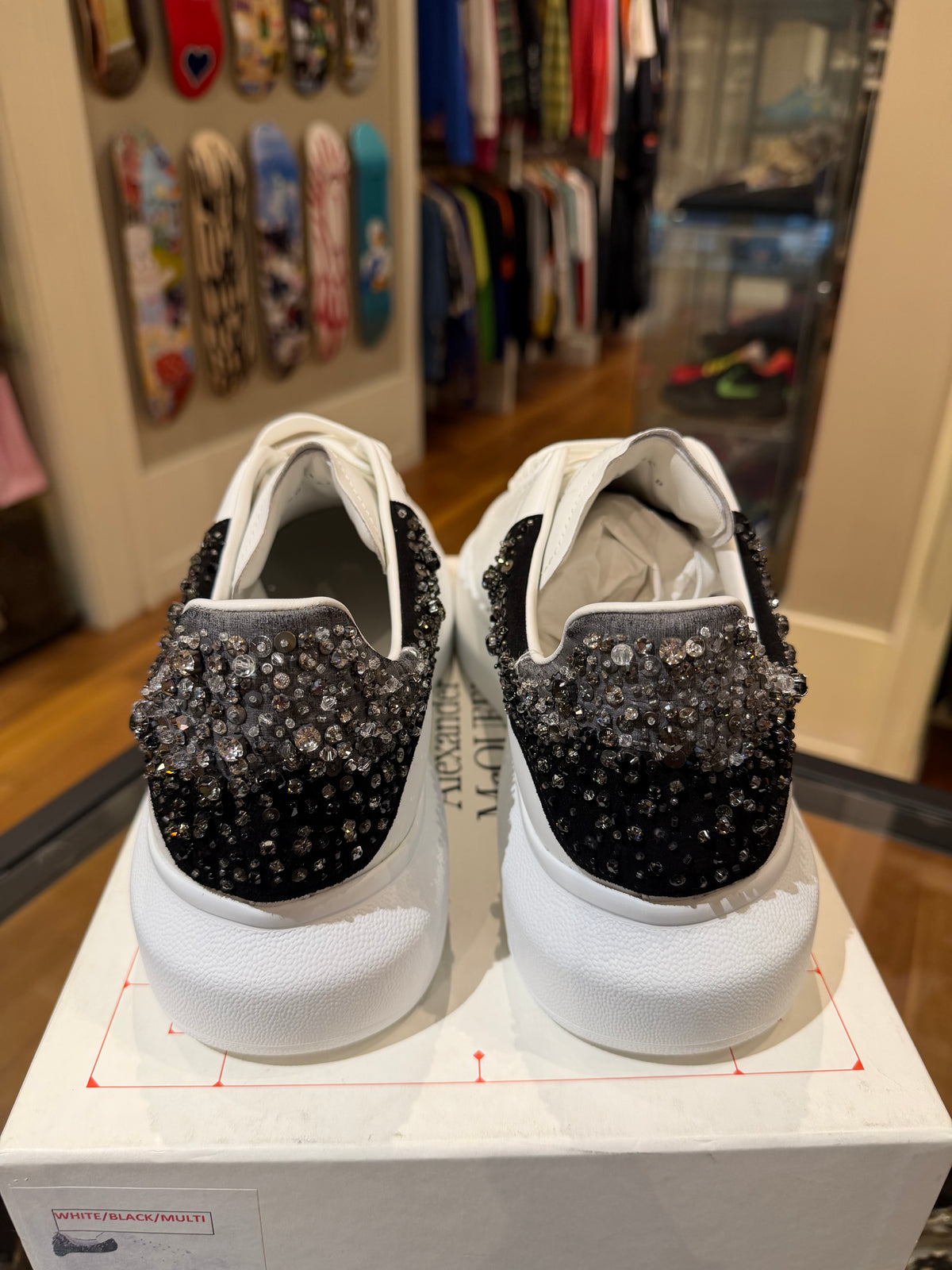Alexander McQueen Oversized Sneakers - Black Rhinestone Tab