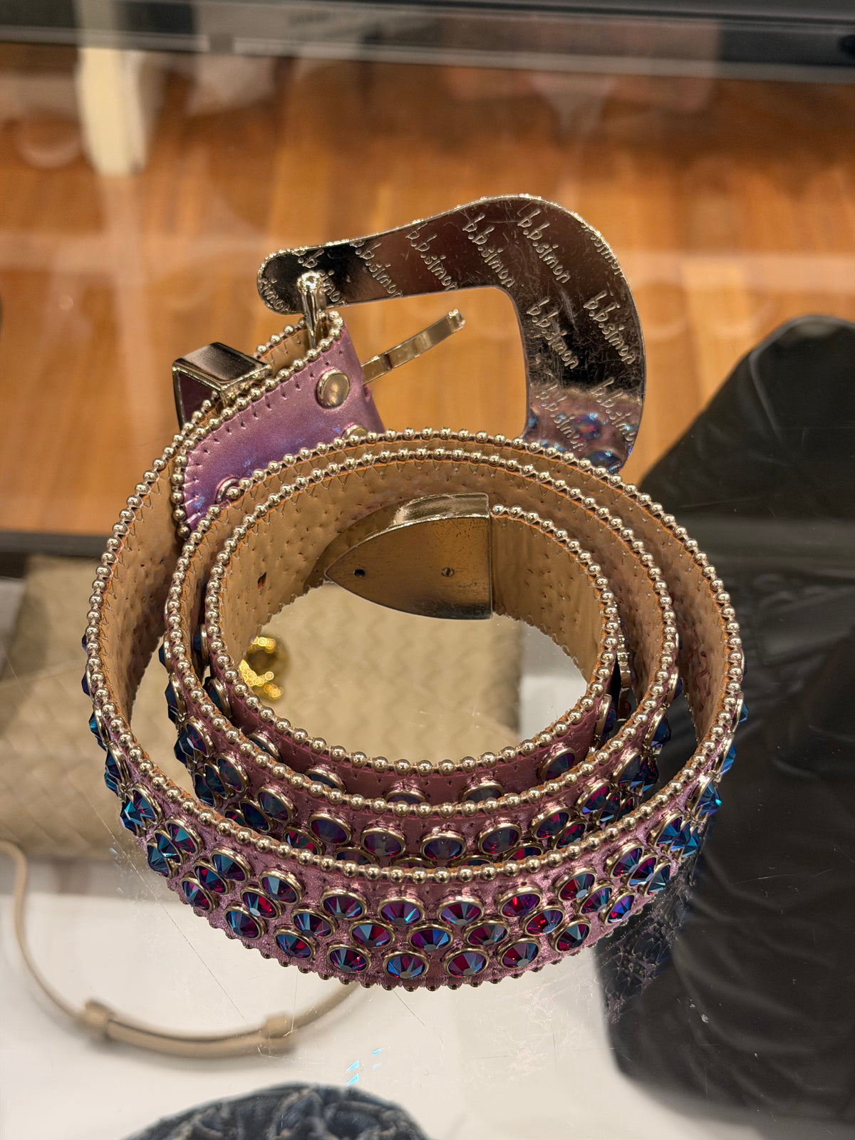 BB Simons Crystal Belt - Pink