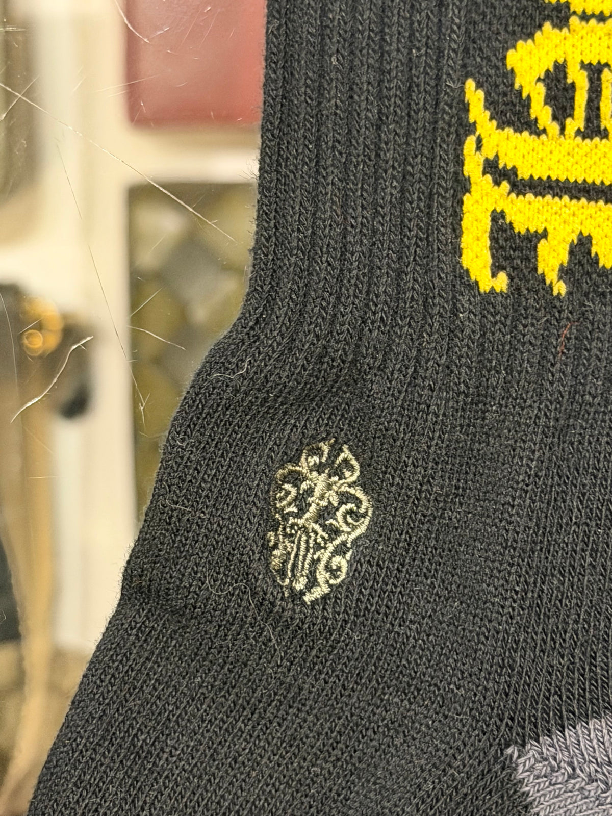 Chrome Hearts CH ‘Fuck You’ Socks - Black/Yellow