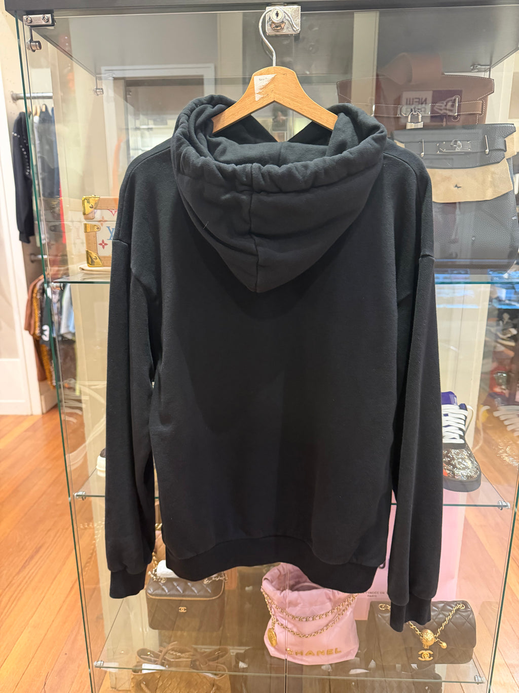 Celine Wide Lace Loose Hoodie - Black