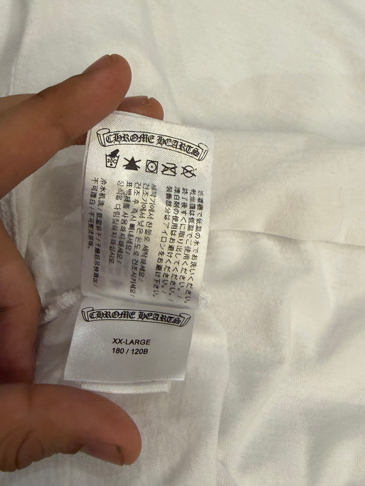 Chrome Hearts Neck Print LS
Shirt - White/Blue