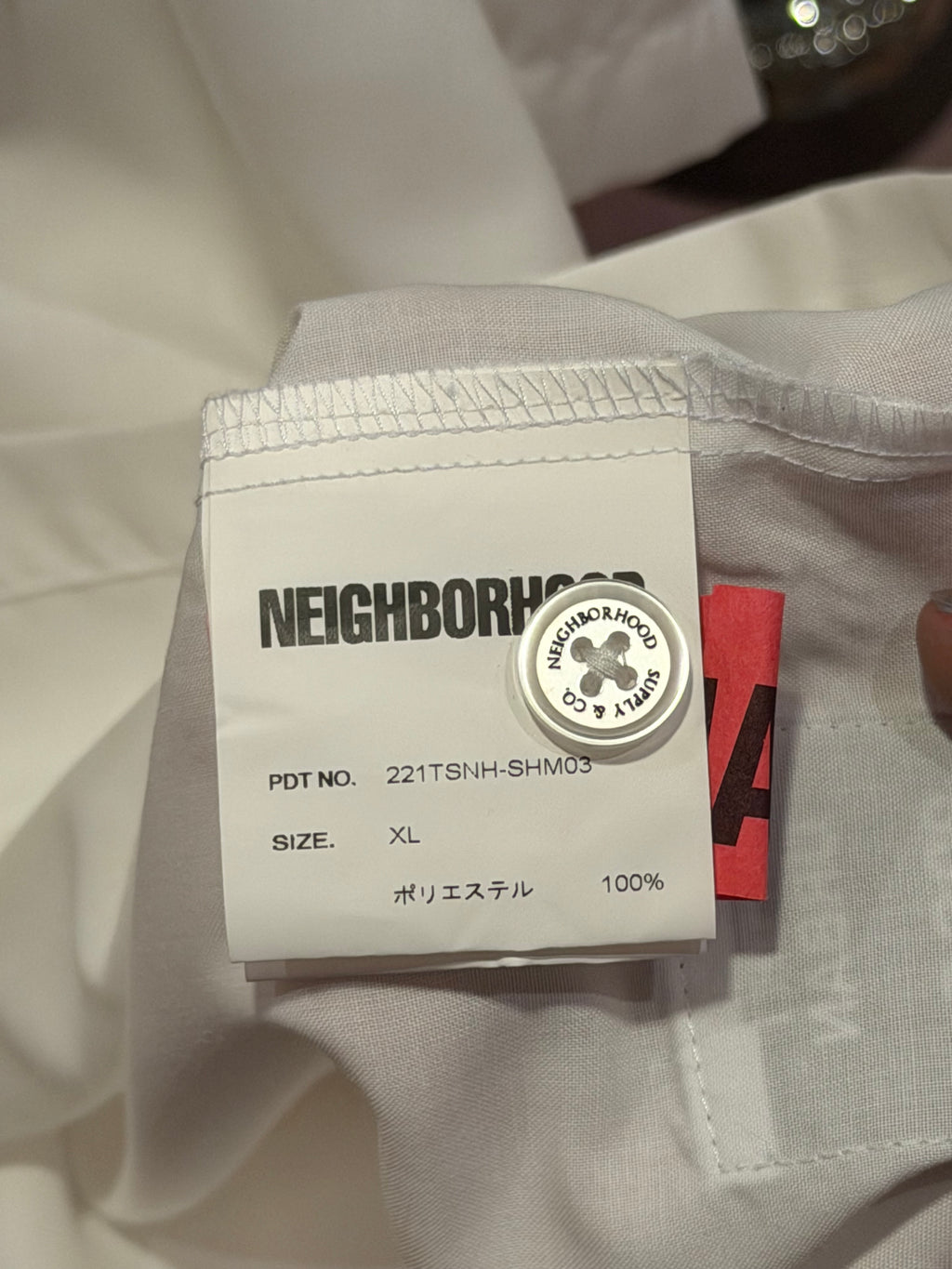 Neighborhood Camp Collar SS Shirt - White