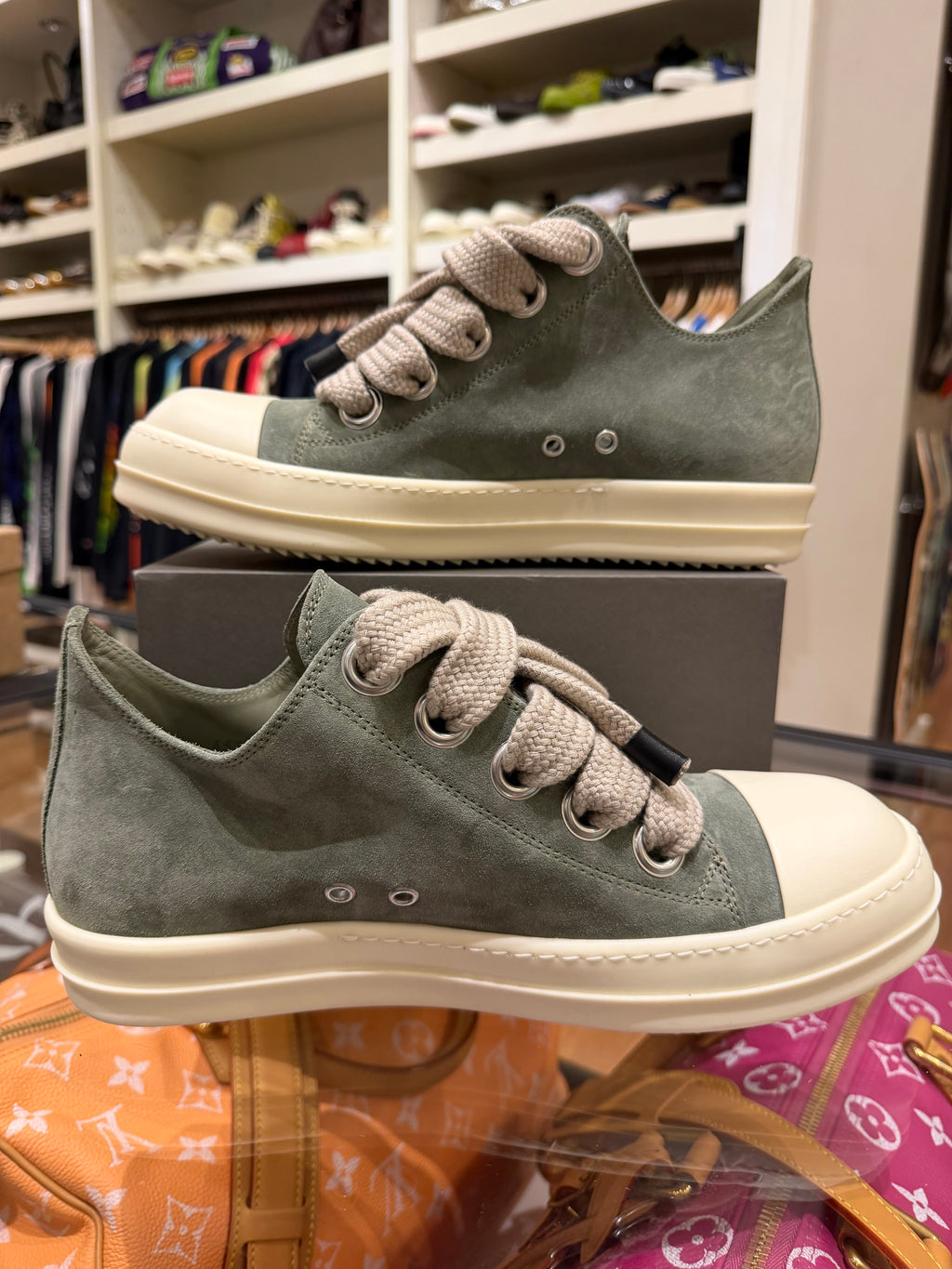 Rick Owens Jumbo Lace Ramone Low - Mouthwash