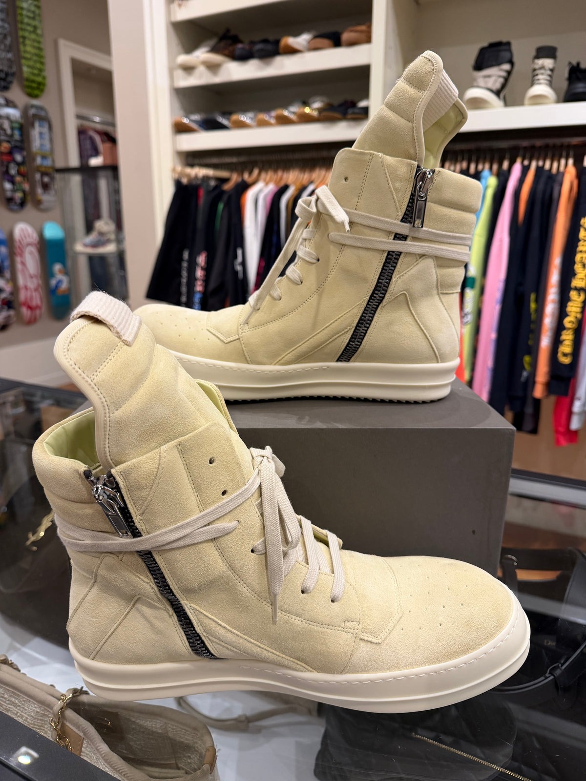 Rick Owens Geobaskets - Buttermilk