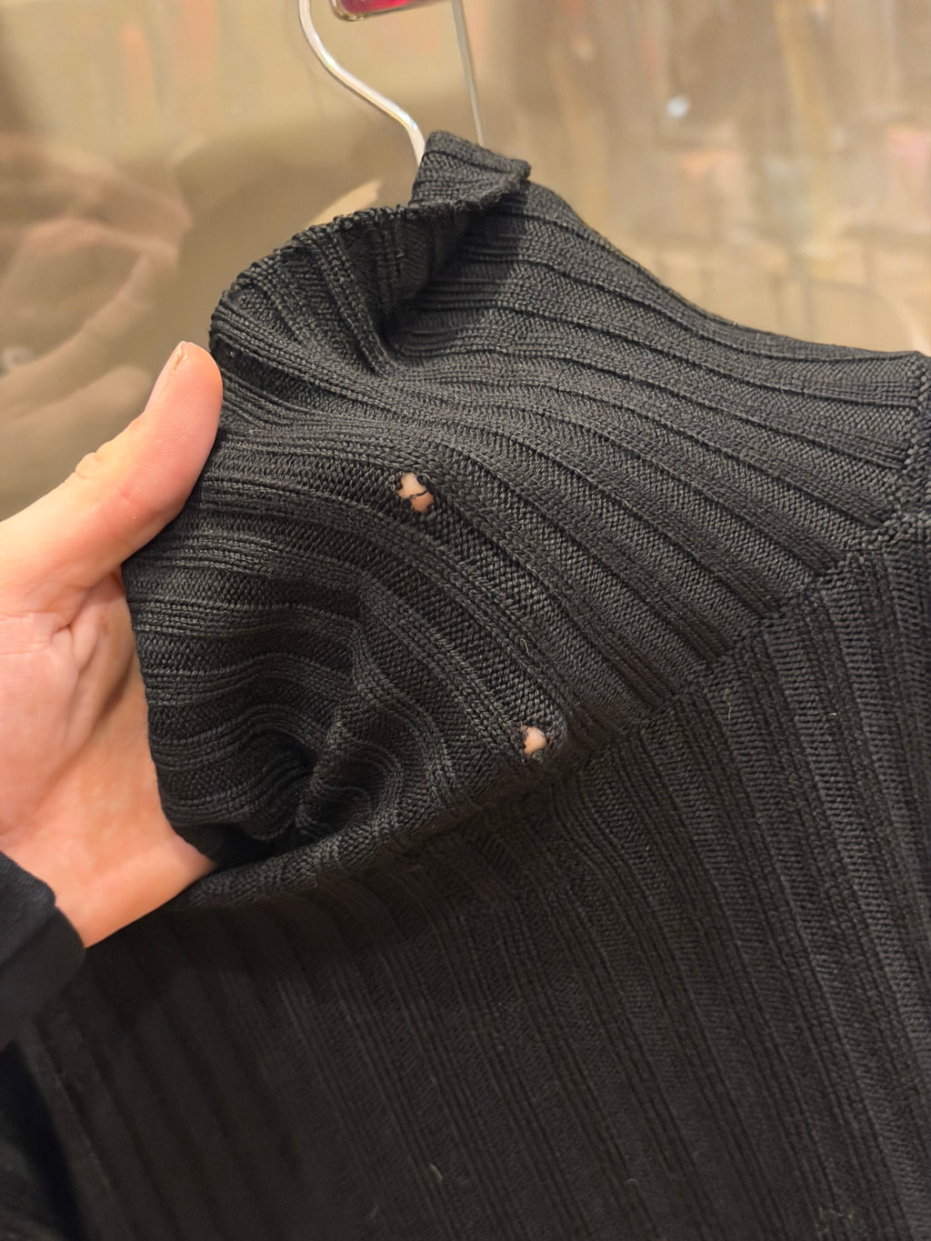 CP Company Ribbed Knit Sweater - Black