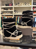 Rick Owens Lace Up Shearling Boots