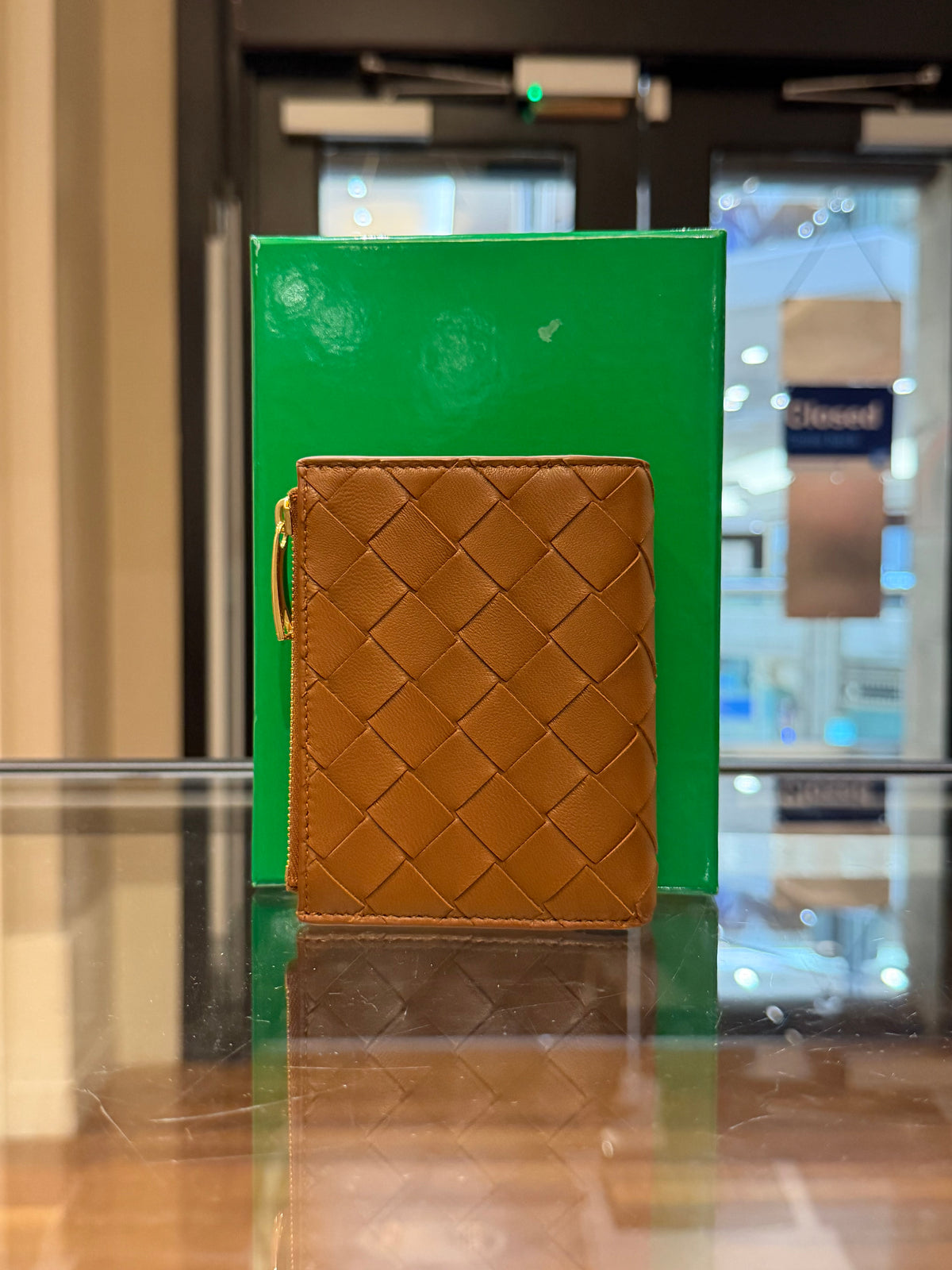 Bottega Veneta Intrecciato Small Bi-Fold Wallet - Brown