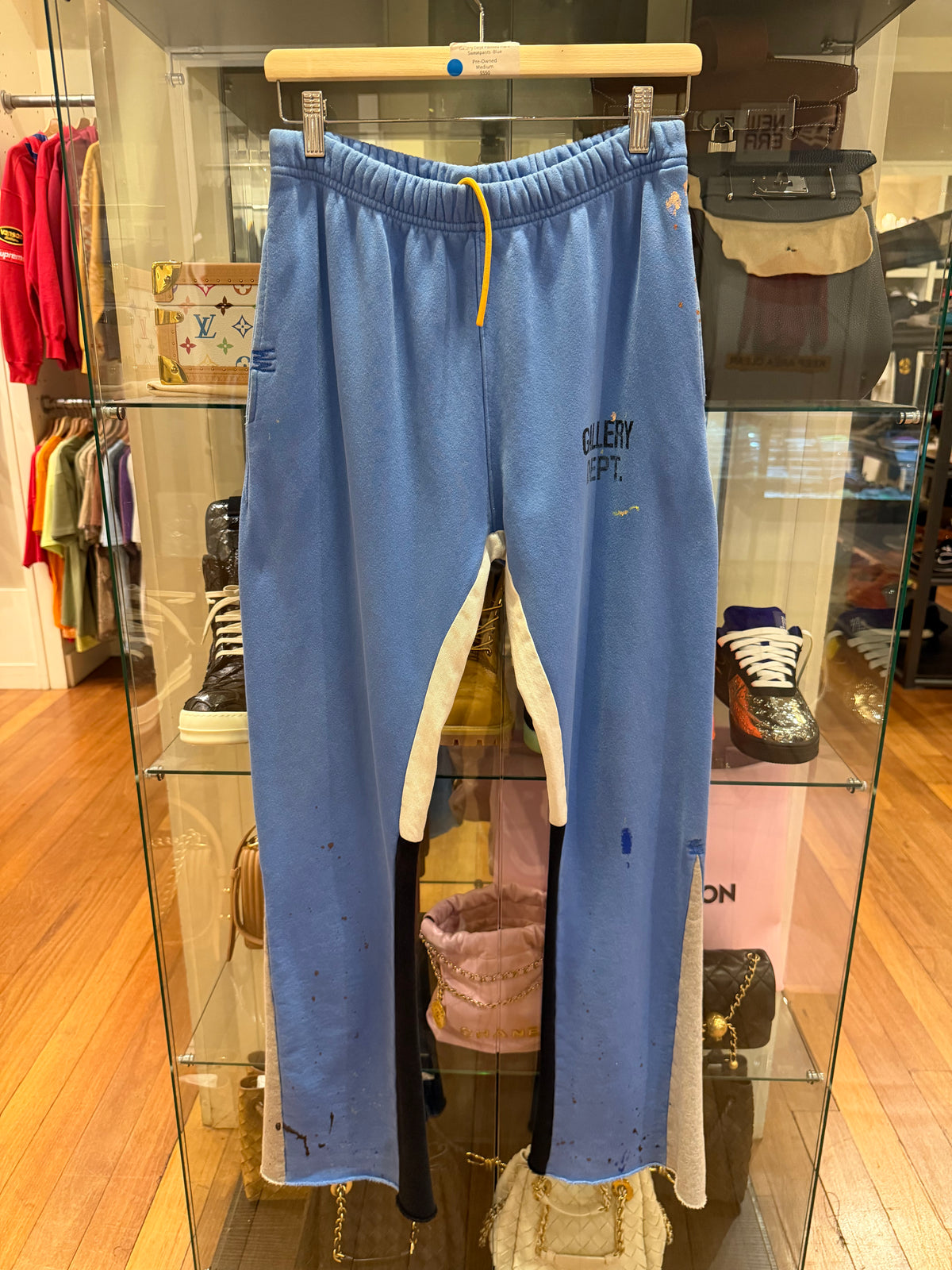 Gallery Dept Painted Flare Sweatpants - Blue