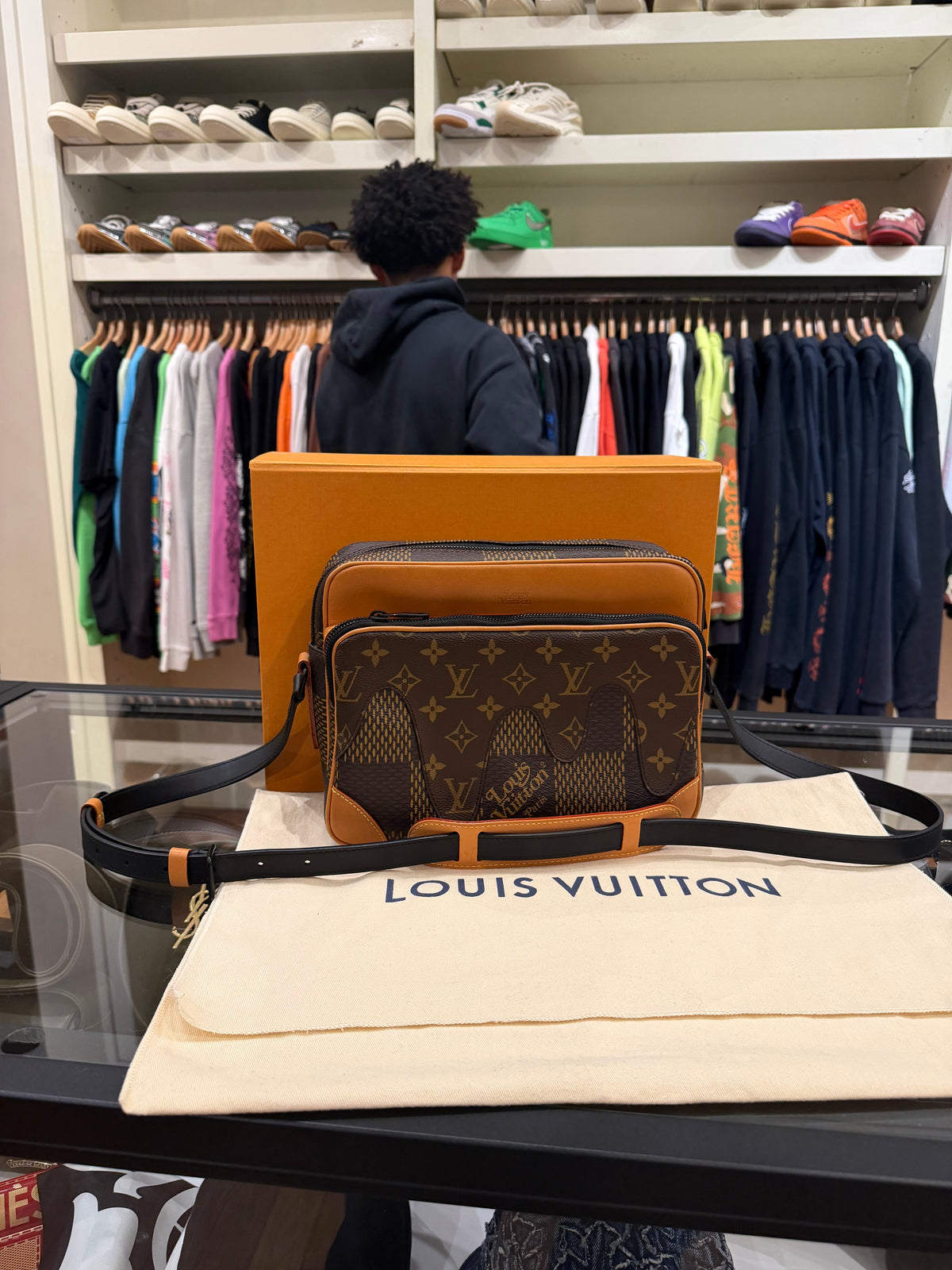 Louis Vuitton x NIGO Giant Damier Ebene Monogram Nil Messenger Bag