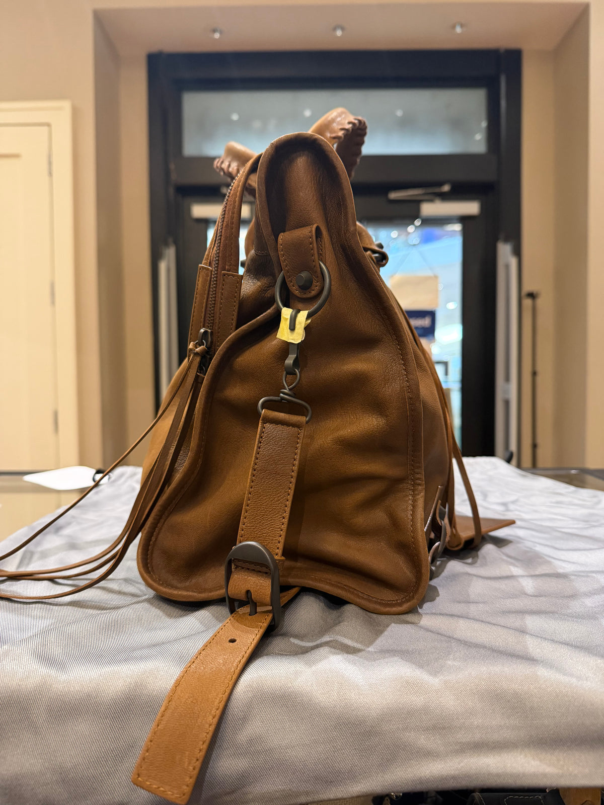 Balenciaga Large Le City Bag  - Brown Caramel Goat Leather