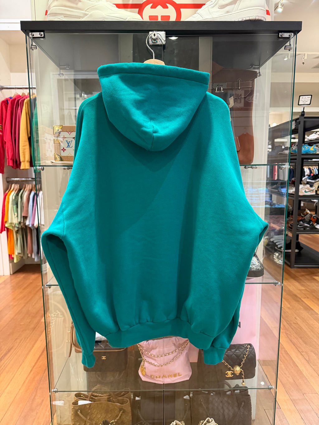 Balenciaga 'Crown Graphic Print ' Hoodie - Turquoise
