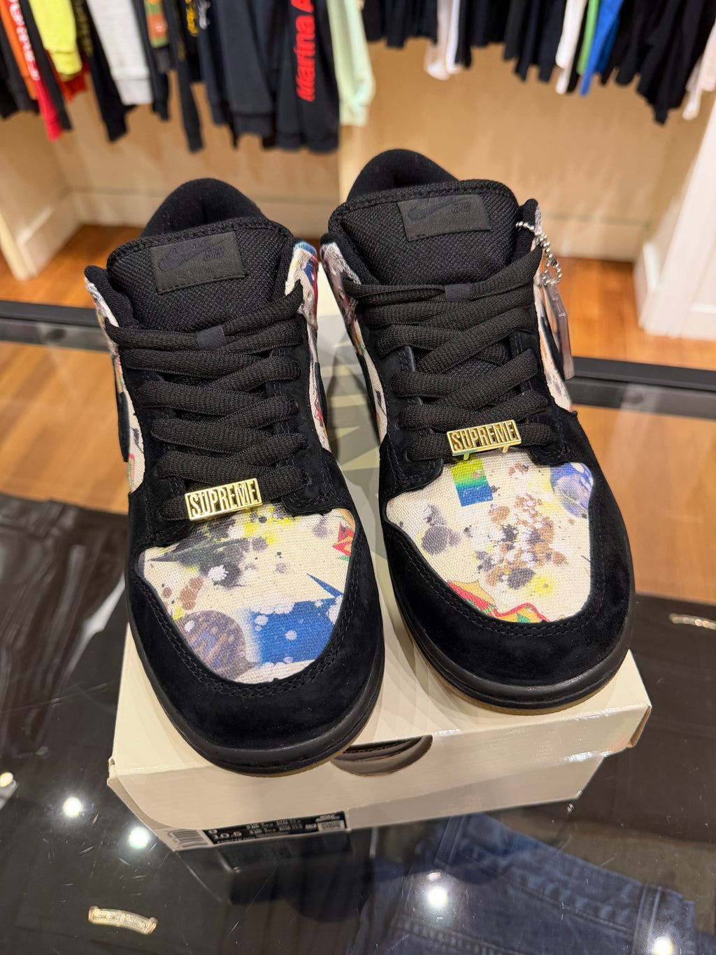 Nike x Supreme SB Dunk Low ‘Rammellzee’ - Black