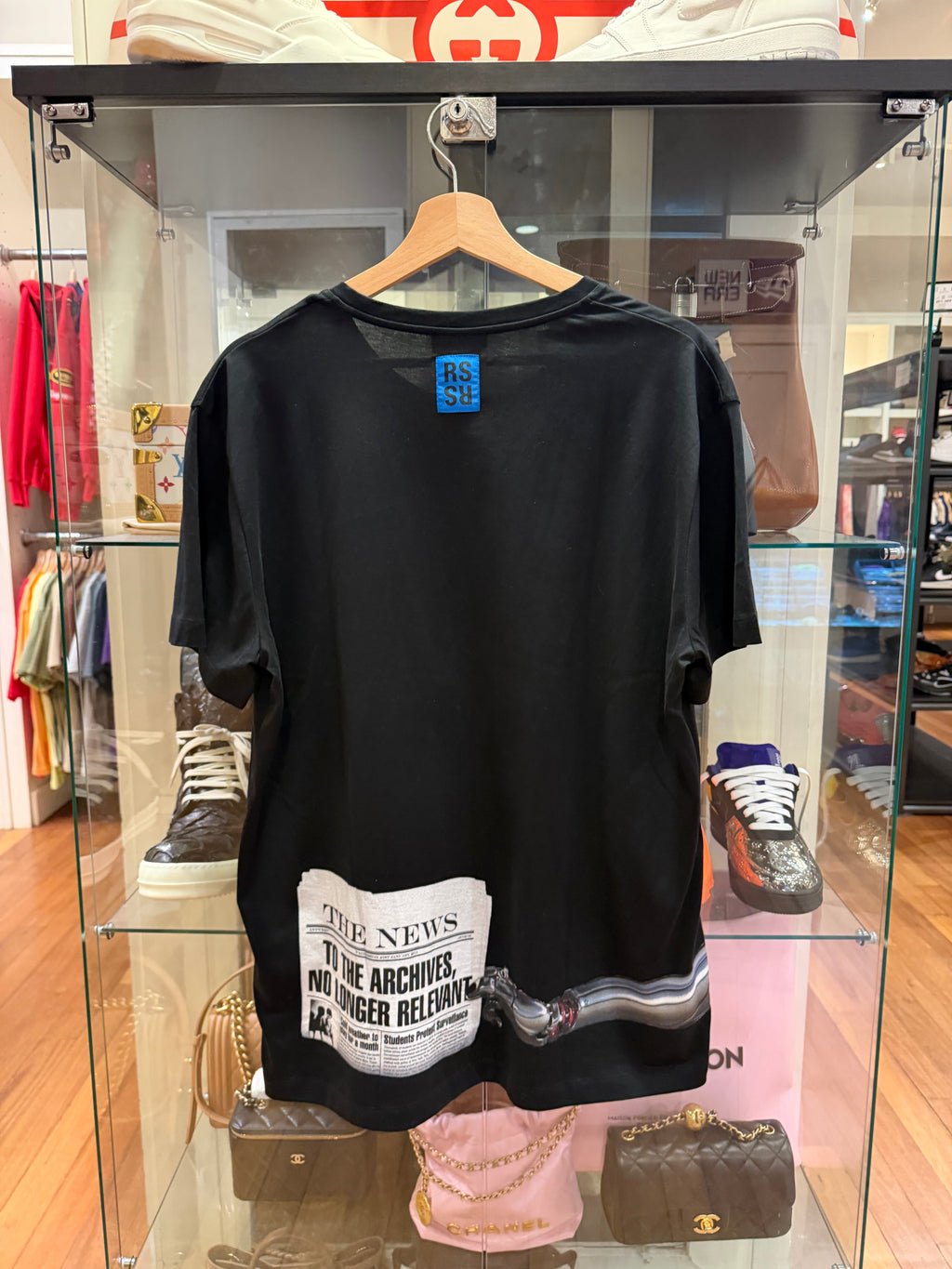 Raf Simons Newspaper
Graphic Patch Tee