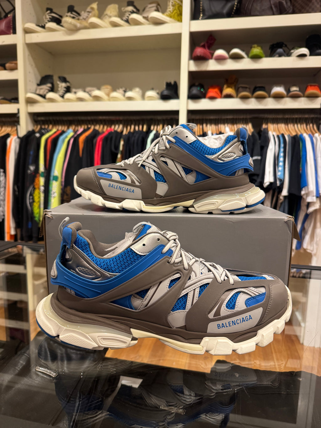 Balenciaga Track LED - Grey / Blue