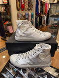 Saint Laurent Bedford High Top Sneaker - Silver