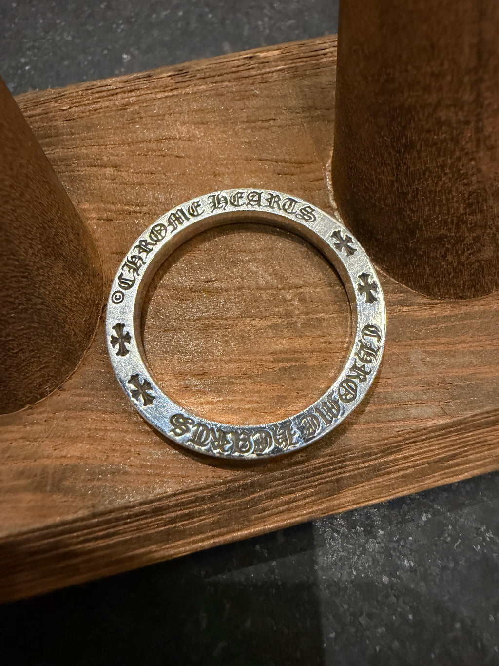 Chrome Hearts Las Vegas F You 3MM Spacer Ring Silver - Size 12