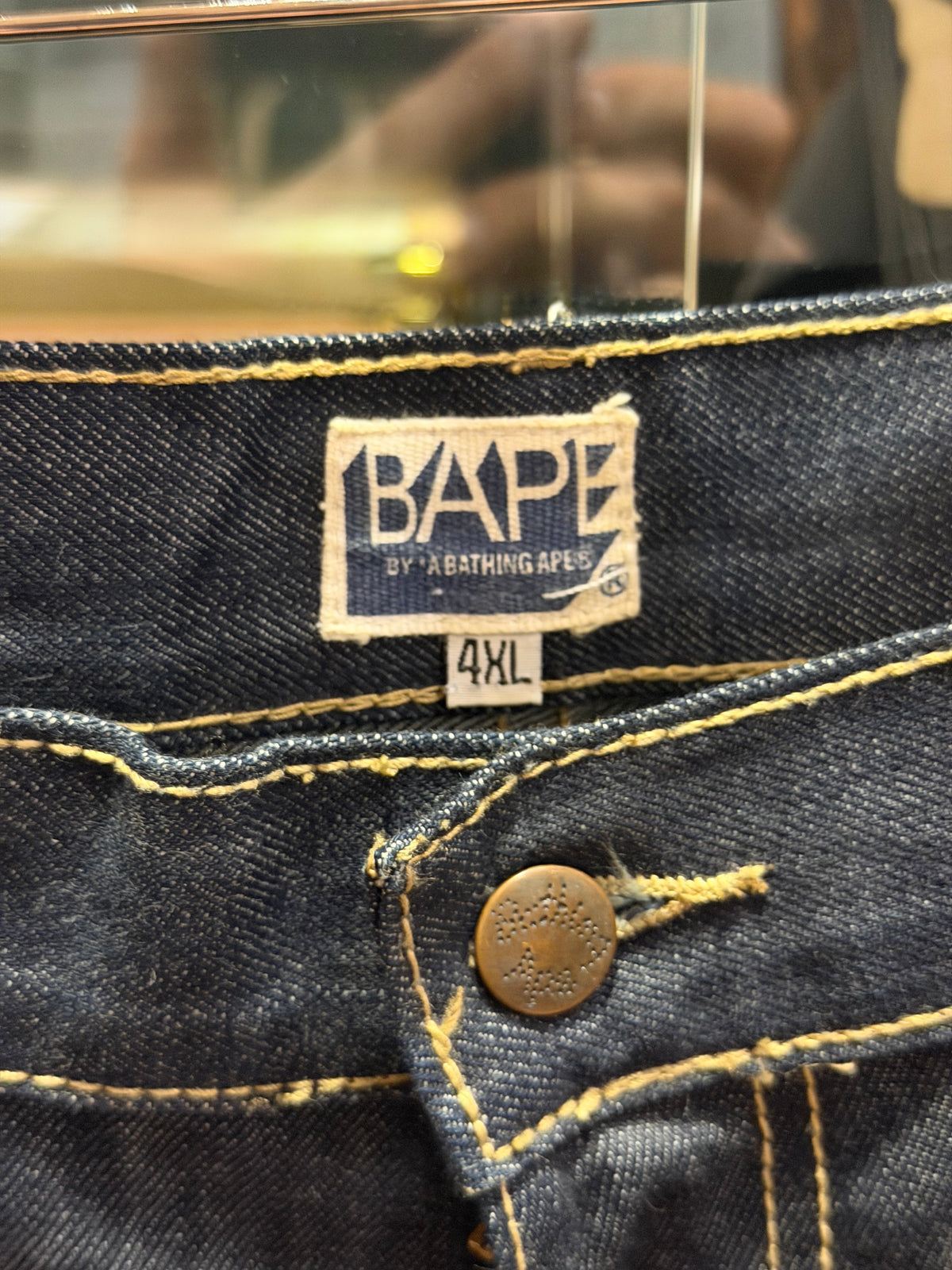 Levi’s x Bape ‘Ape Shall Never Kill Ape’ Print Denim Blue Jeans