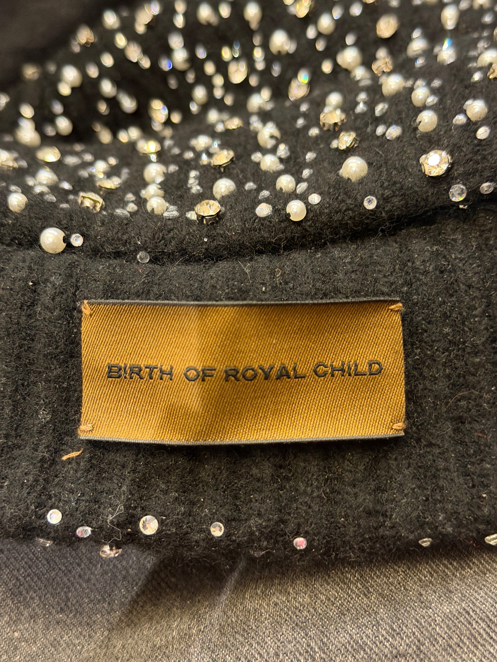 Birth of Royal Child Pearl & Rhinestone Beanie