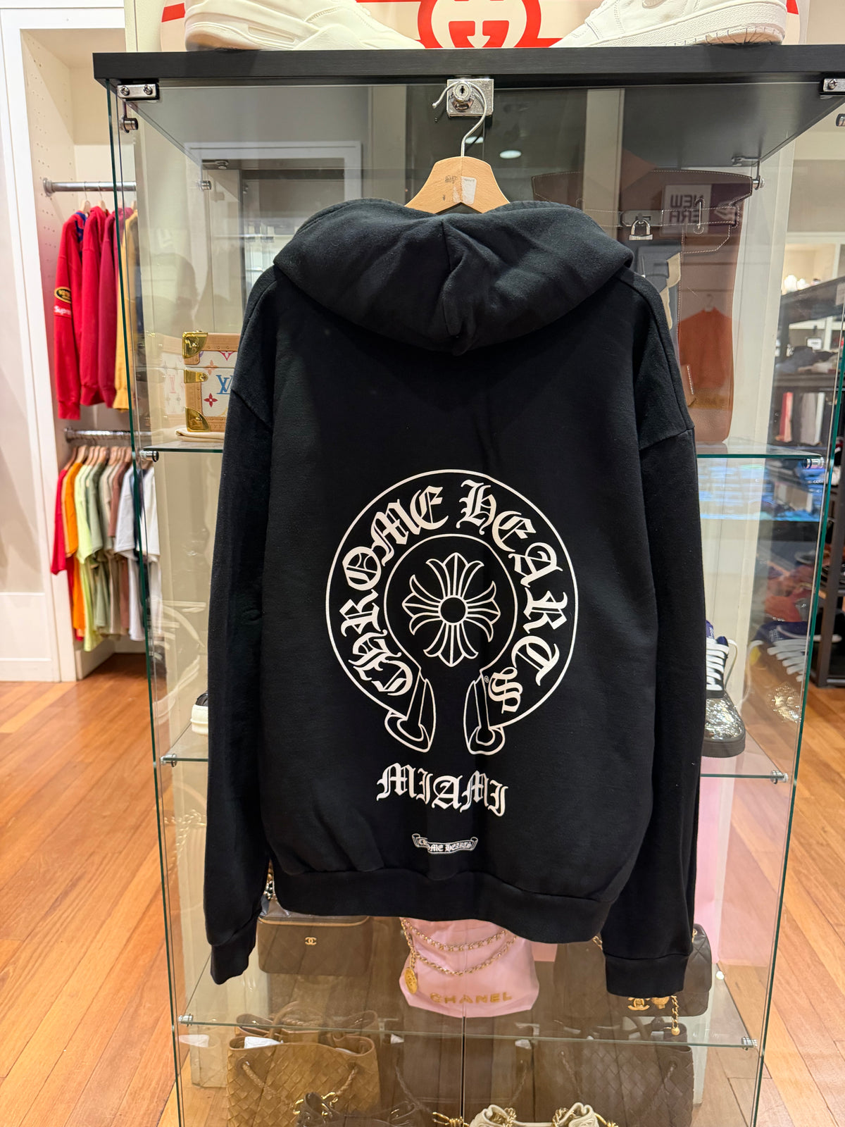 Chrome Hearts Miami Exlc. Horseshoe Zip Up Hoodie - Black