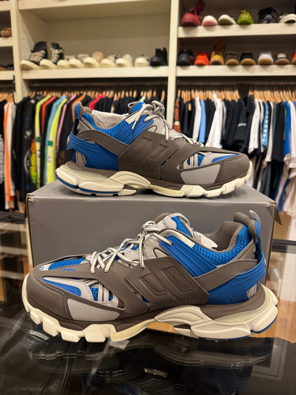 Balenciaga Track LED - Grey / Blue