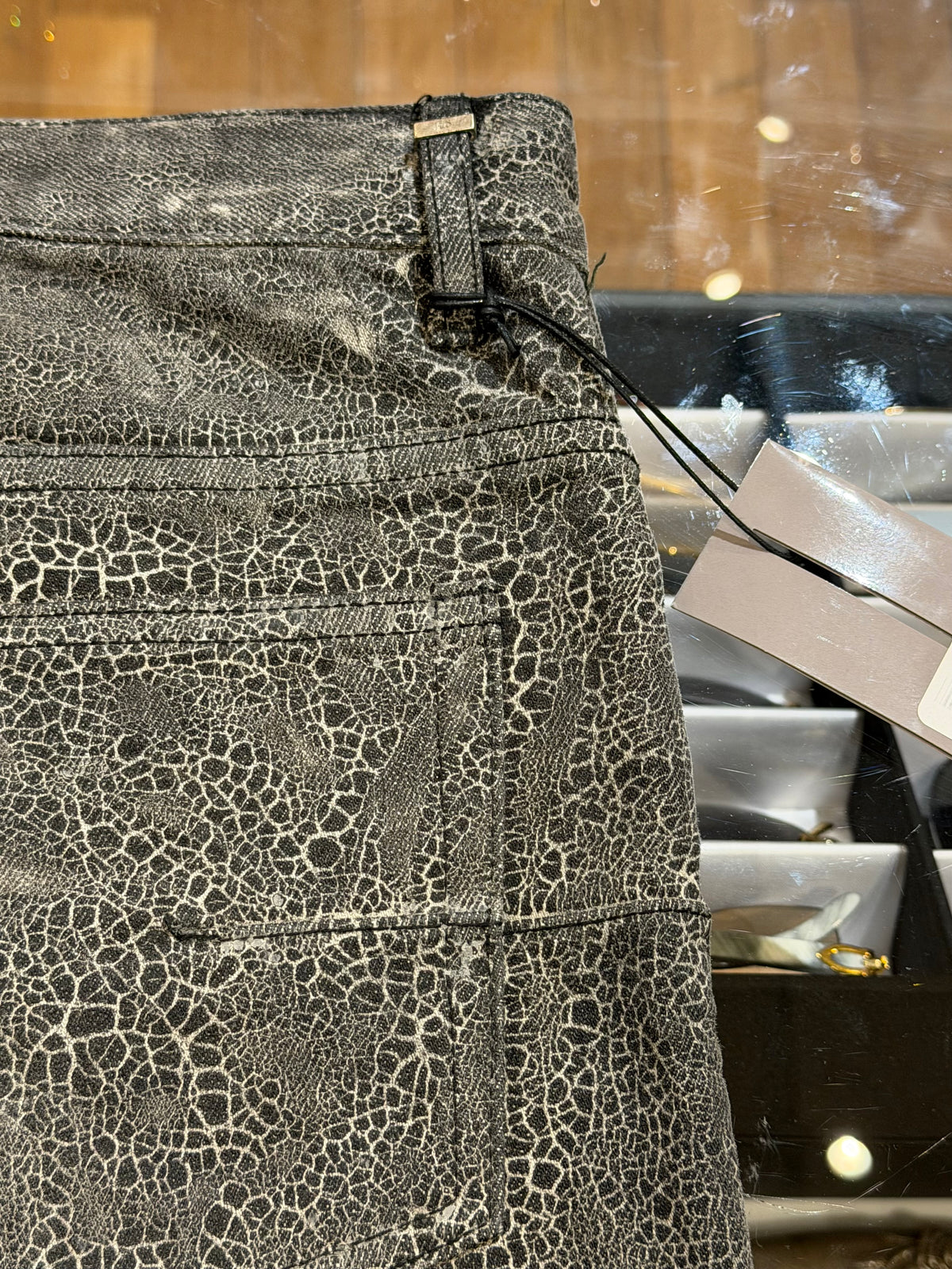 Dior Homme AW08 Batik Crackle Denim Jeans By Kris Van Assche