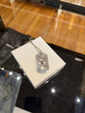 Chrome Hearts Cutout Cross & Dagger Dog Tag Necklace - Silver