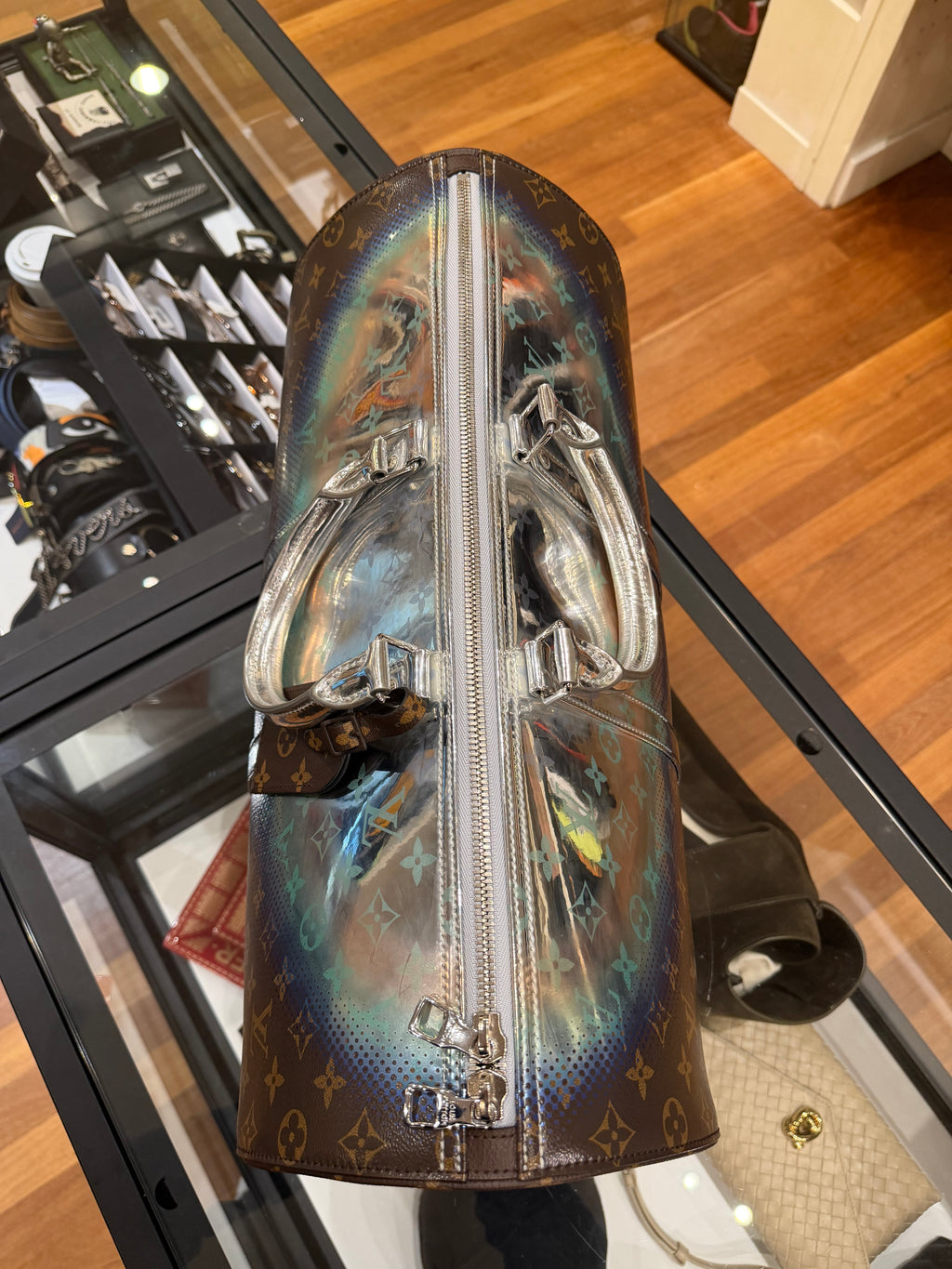 Louis Vuitton Keepall Bandoulière 50 Metallic Nebula Monogram 2023 Duffle Bag