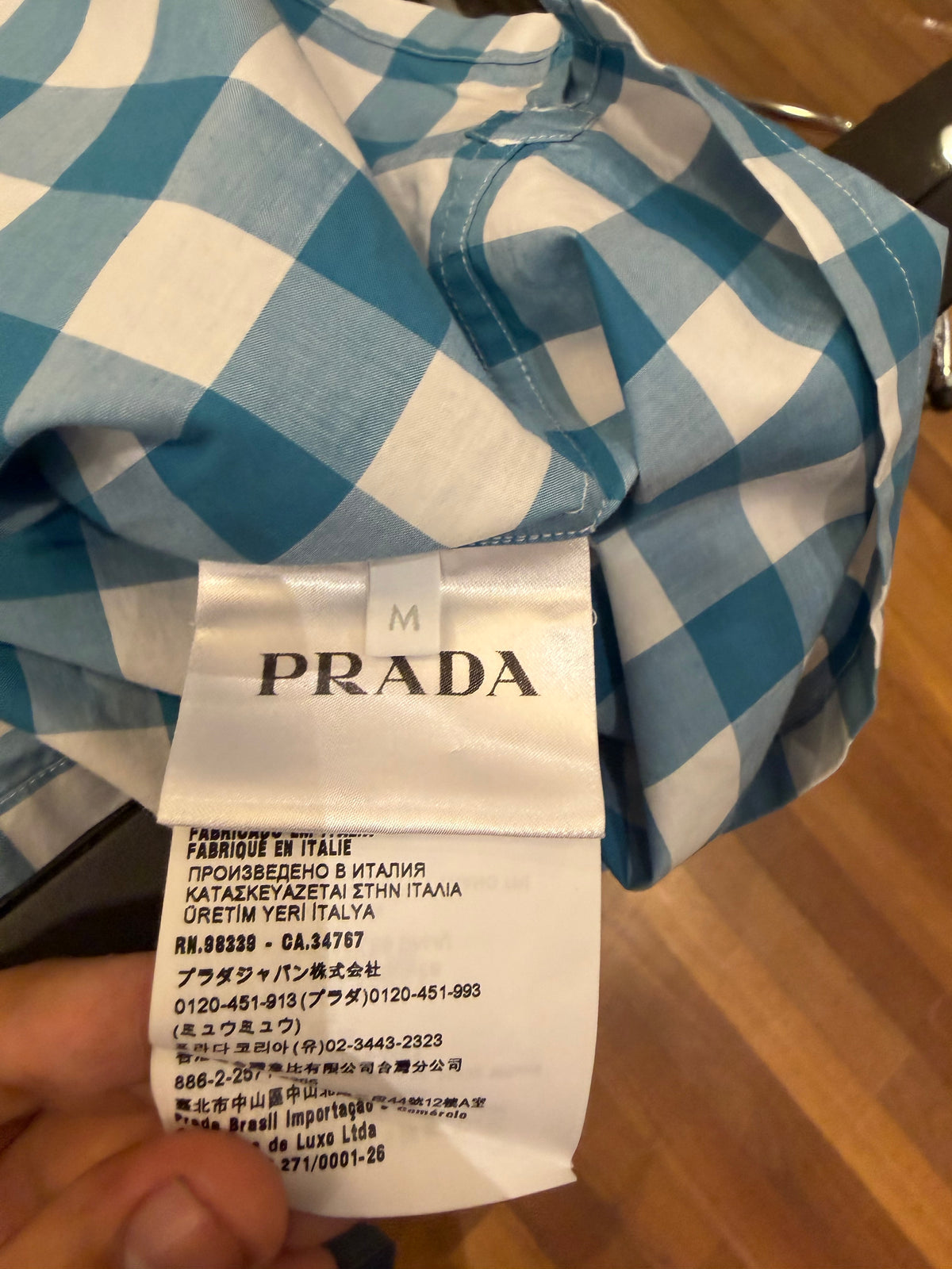 Prada Gingham Short Sleeve
Button Up
