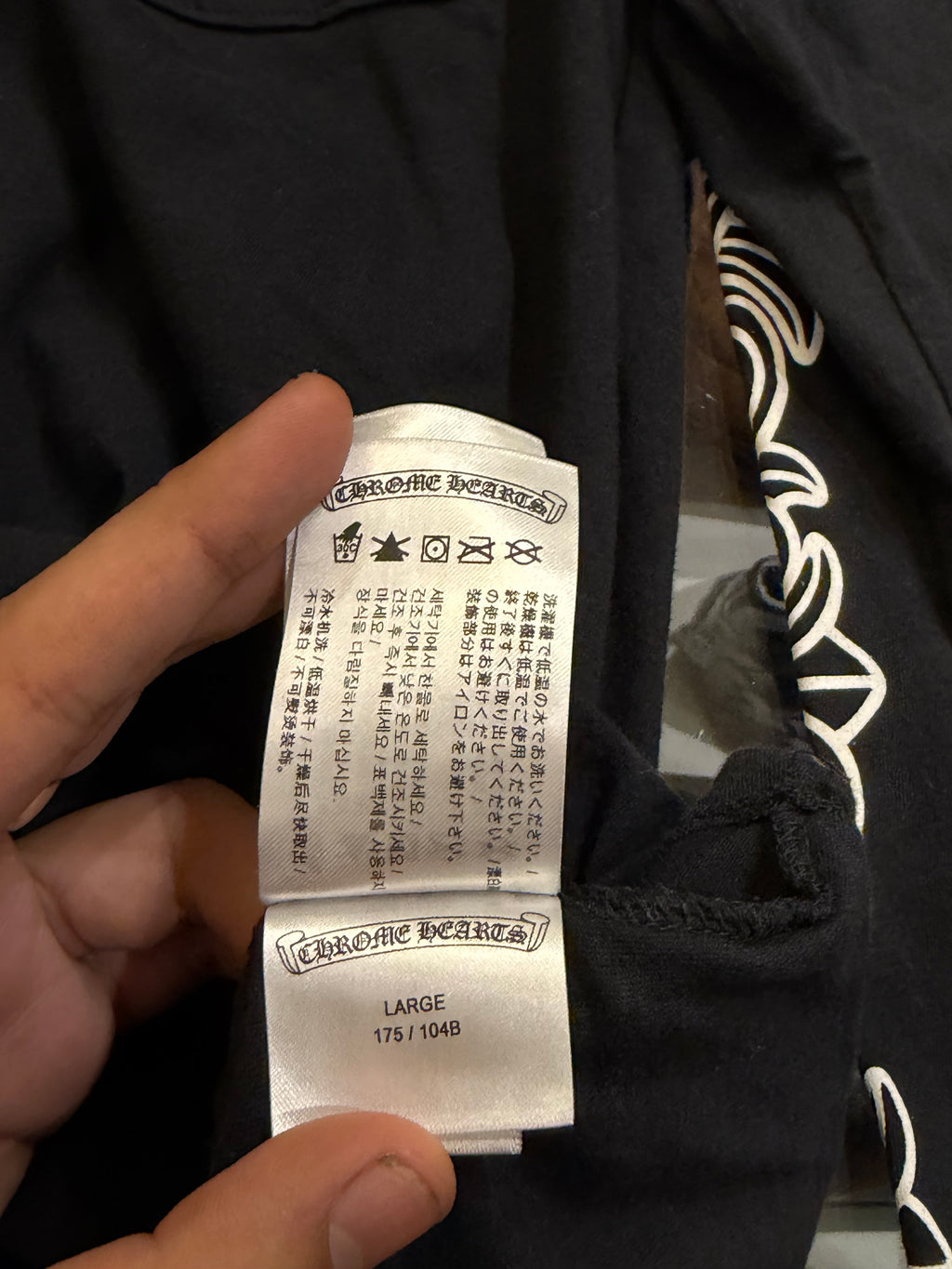 Chrome Hearts ‘Fuck You’ Horseshoe Pocket LS - Black