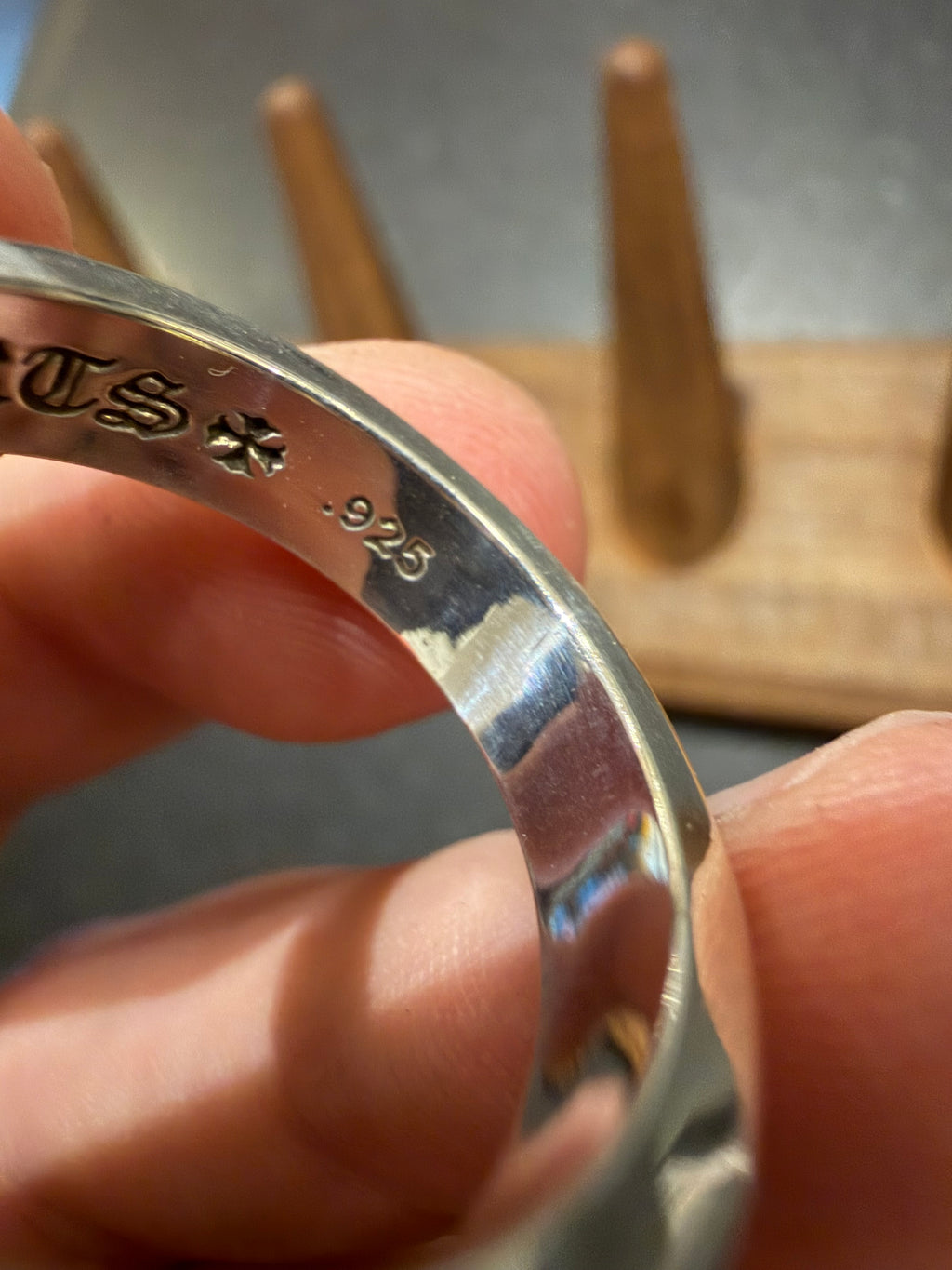 Chrome Hearts Negative Plus Band Ring Silver - size 10