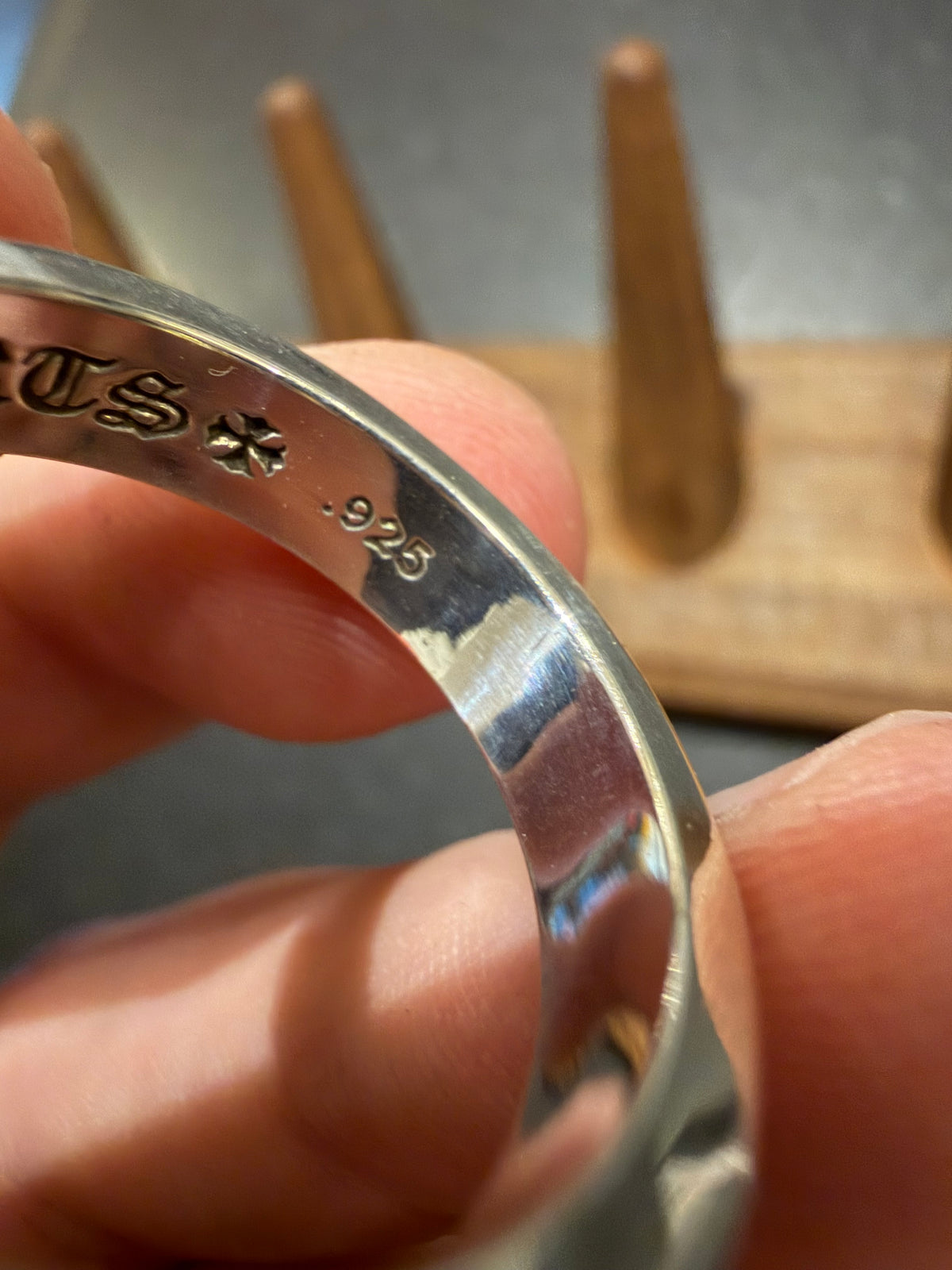 Chrome Hearts Negative Plus Band Ring Silver - size 10