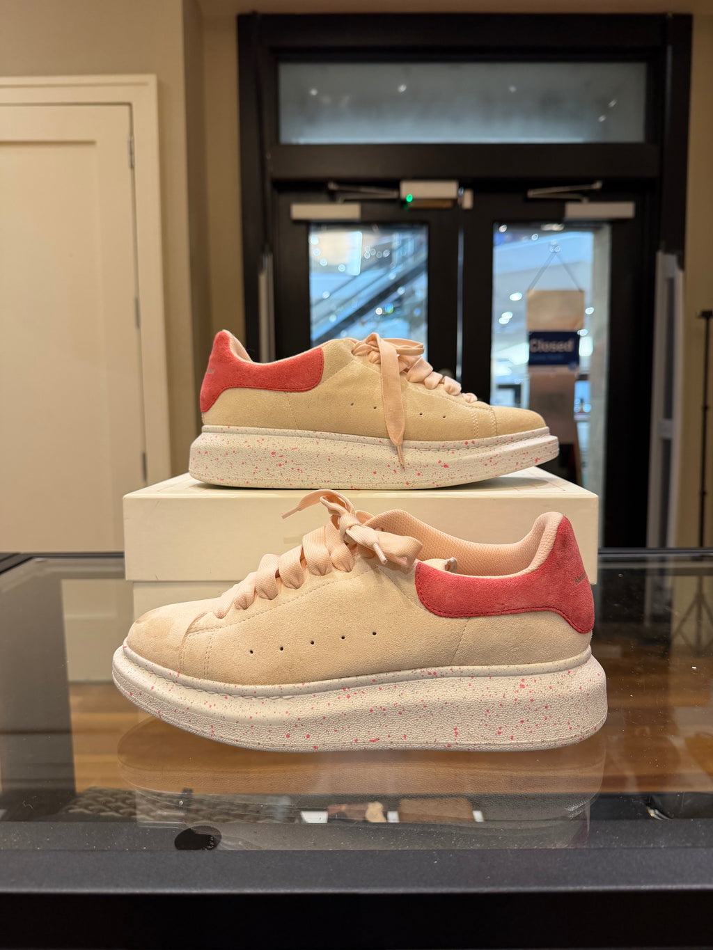Alexander McQueen Oversized Sneaker - Pink/Beige