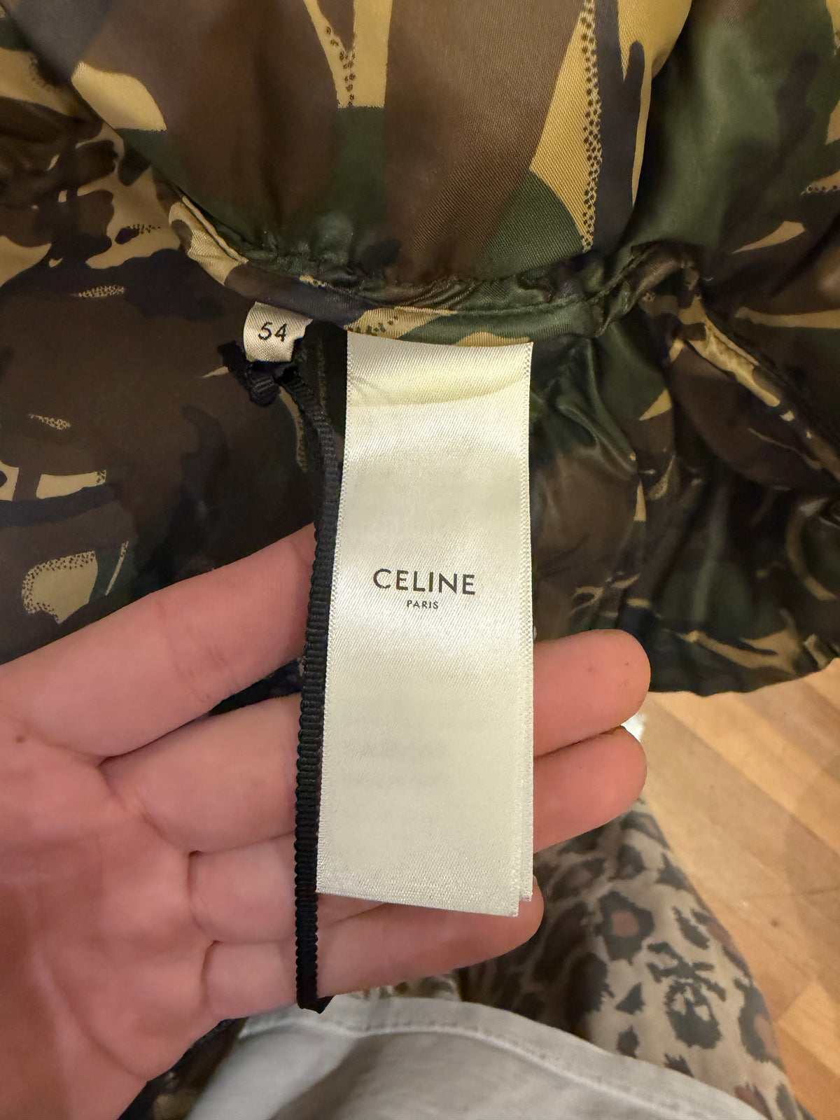 Celine Camouflage Puffer Jacket