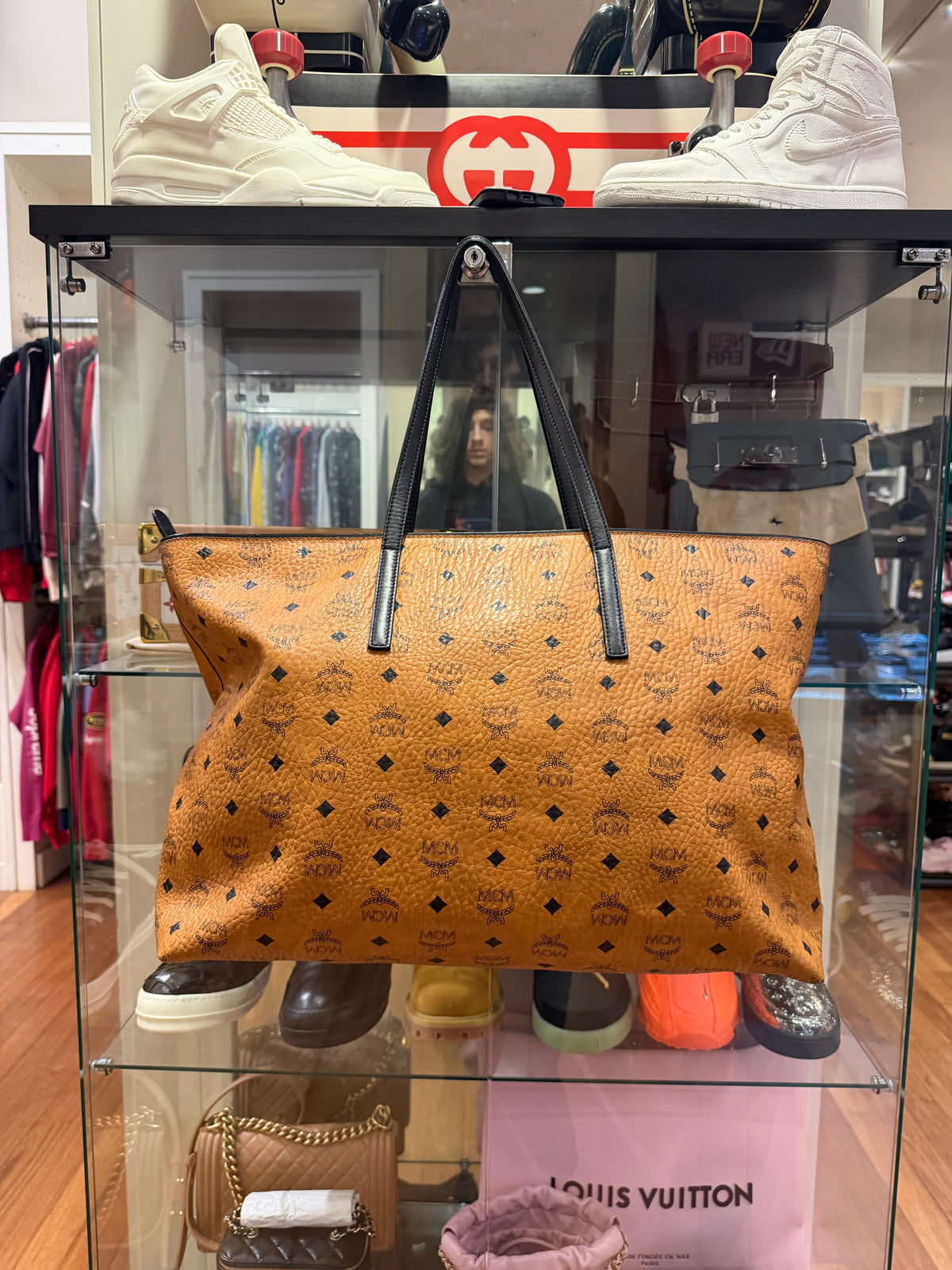 MCM Visetos Tote Bag - Orange